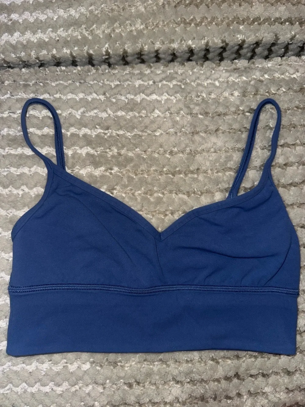 lululemon athletica Navy Blue V-Neck Bralette with Thin Straps